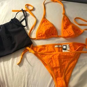 Authentic Fendi bikini orange